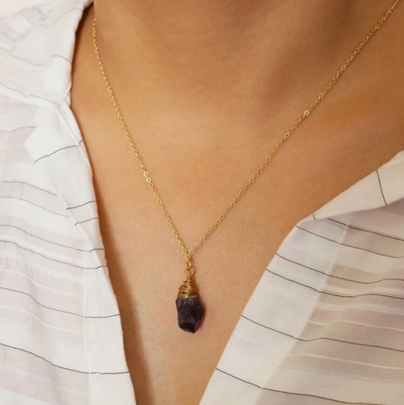 Nikkiwallflower Jewelry - *Lincoln* Dark Crystal Necklace